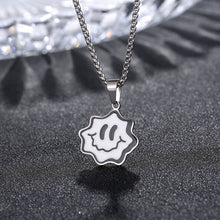Load image into Gallery viewer, Stainless Steel Cartoon Smiley Face Pendant Necklace