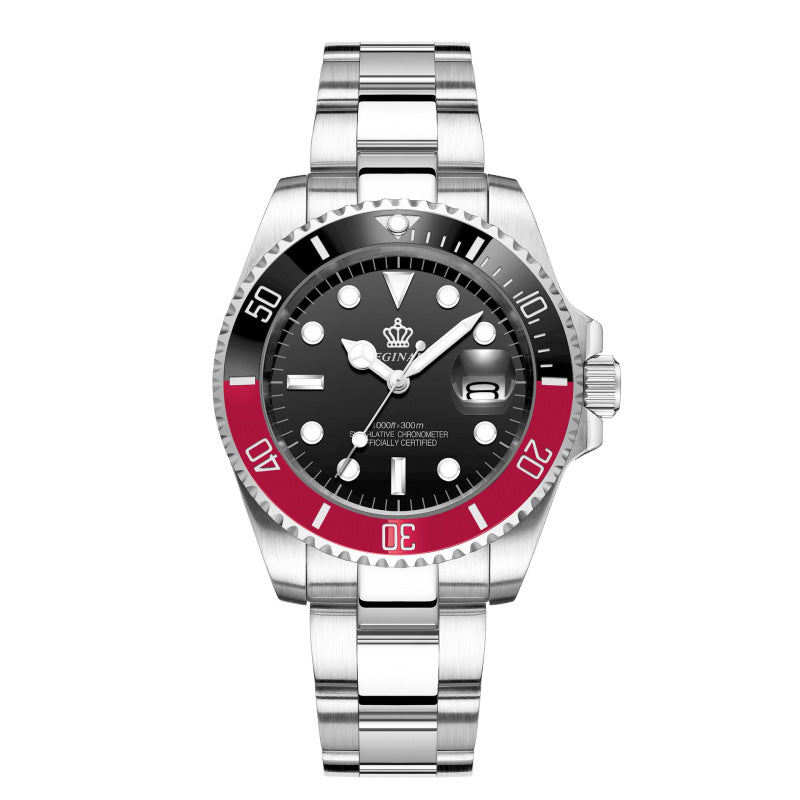 Crown Men's Watch Automatic Green Ghost Watch anti-calendar High-end quartz watch student sports watch