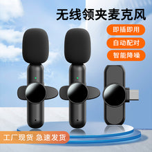 Load image into Gallery viewer, Cross-border foreign trade explosive one tow two collar microphone computer outdoor live noise reduction wireless Bluetooth mini microphone