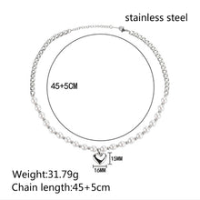 Load image into Gallery viewer, Stainless Steel Chain Splicing Pearls Love Minimalism Necklace