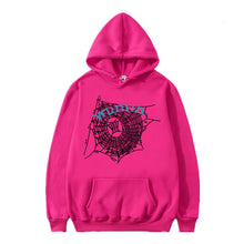 Load image into Gallery viewer, Hip hop hoodie for men and women WUNNA spider web sweatshirt hoodie
