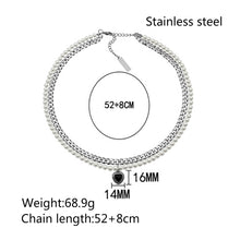 Load image into Gallery viewer, Stainless Steel Love Aritificial Pearls Fashion Necklace