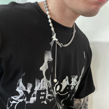 Load image into Gallery viewer, Stainless Steel Butterfly Pearls Splicing Necklace
