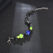 Load image into Gallery viewer, Stainless Steel Retro Three-dimensional Square Pearl Bracelet
