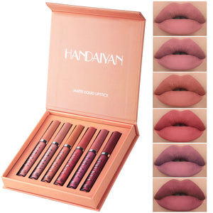 Handaiyan™   Non-stick cup lip red glaze 6 lipgloss set Makeup matte authentic