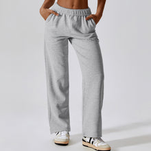 Load image into Gallery viewer, TikTok Flared Leggings waist plus velvet warm loose sports pants straight leg wide leg pants outdoor leisure sports sweatpants female 8188