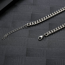 Load image into Gallery viewer, Stainless Steel Cuban Chain Splicing Zircon Full Diamond Y-shaped Necklace