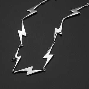 Stainless Steel Lightning Personality Men and Women Necklace