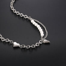 Load image into Gallery viewer, Stainless Steel Love Artificial Pearls Fashion Necklace
