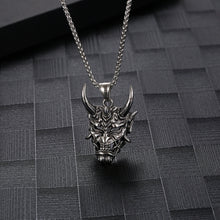 Load image into Gallery viewer, Stainless Steel Japanese Mask Personality  Retro Pendant Necklace
