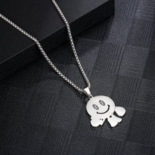 Load image into Gallery viewer, Stainless Steel Cartoon Smiling Face Little Man Pendant Necklace