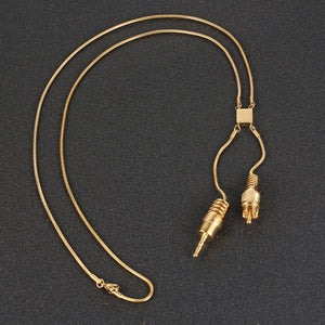 Stainless Steel Data Cable Trend Necklace