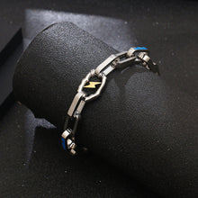 Load image into Gallery viewer, Stainless Steel European and American High-level Hip Hop Lightning Bracelet