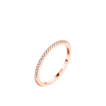 Load image into Gallery viewer, Modian s925 sterling silver simple row diamond ring women light luxury fashion cold wind zircon ring fine ring hand jewelry